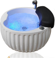 Heated Foot Spa Bath Massage Pedicure Basin LED Light Salon