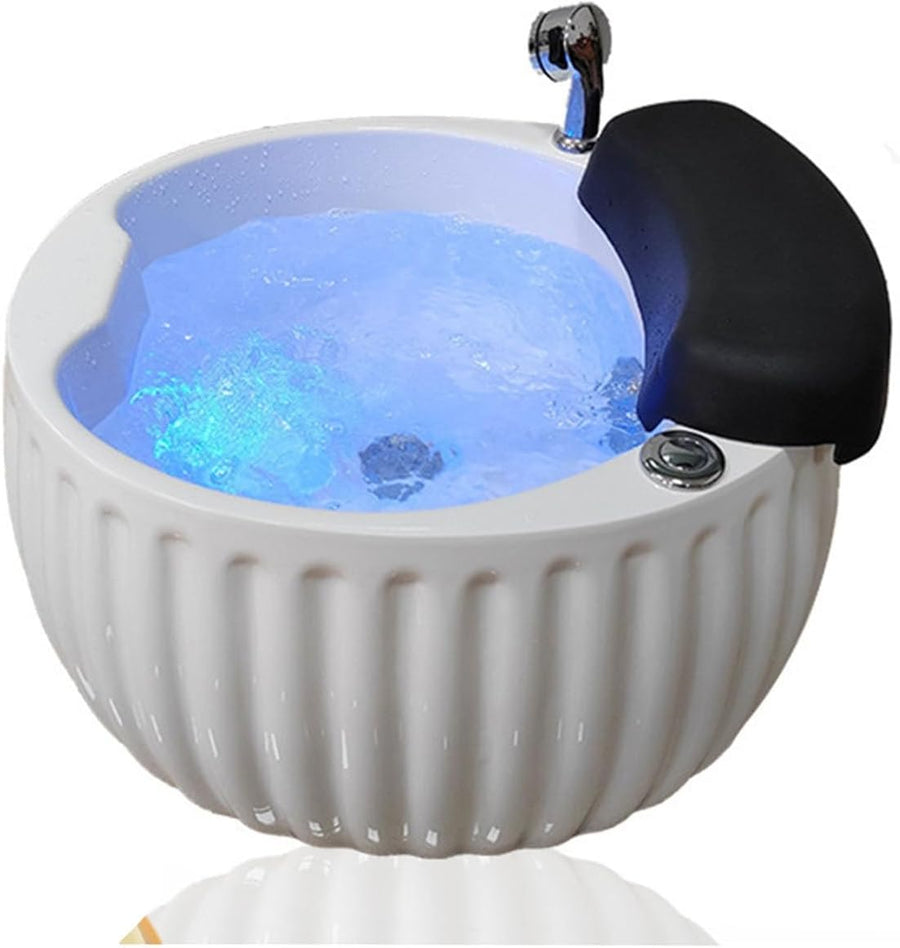Heated Foot Spa Bath Massage Pedicure Basin LED Light Salon