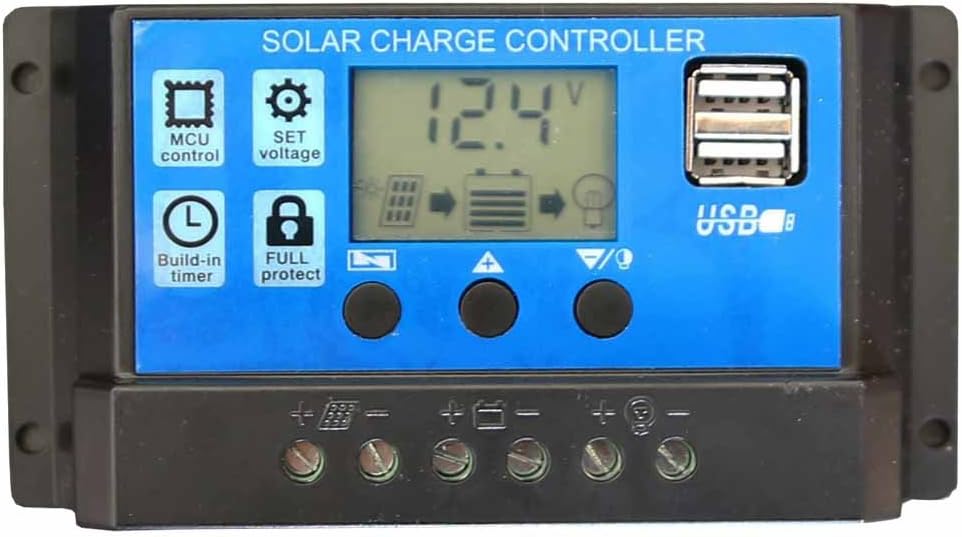 10W Solar Panel Battery Charging Kit Controller USB RV Boat