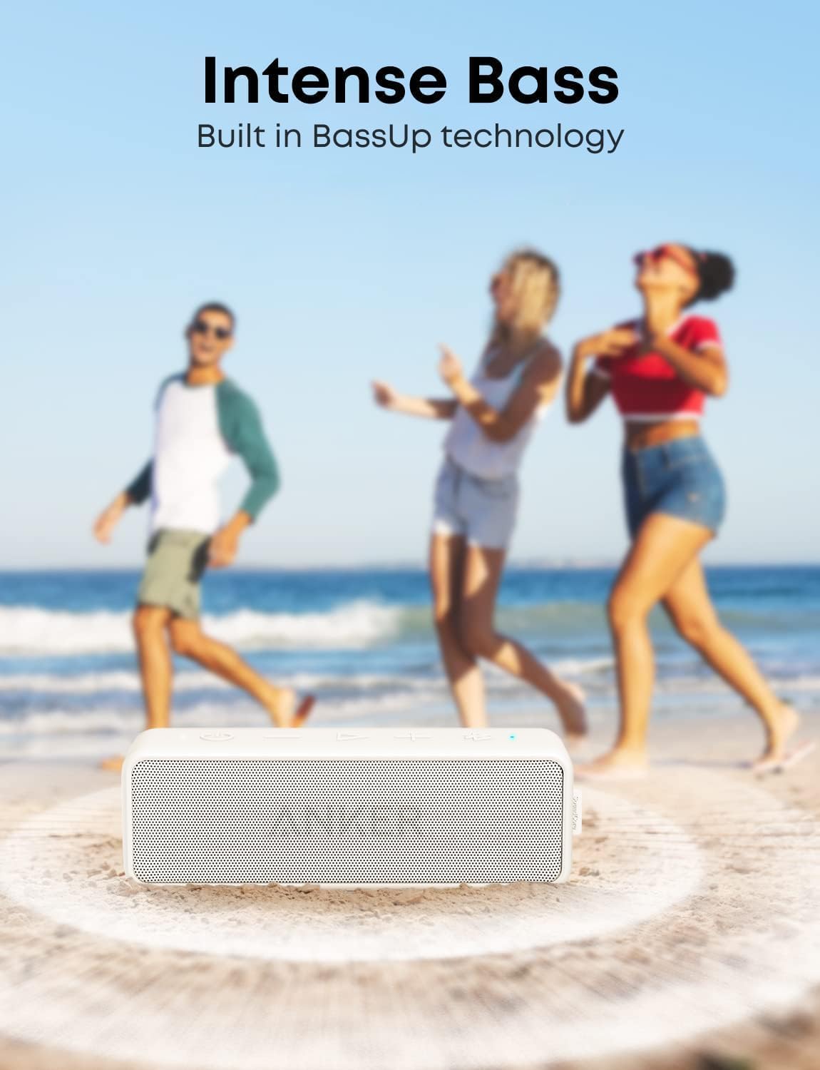 Portable Wireless Bluetooth Speaker 12W Stereo Bass 24 Hour Battery Waterproof