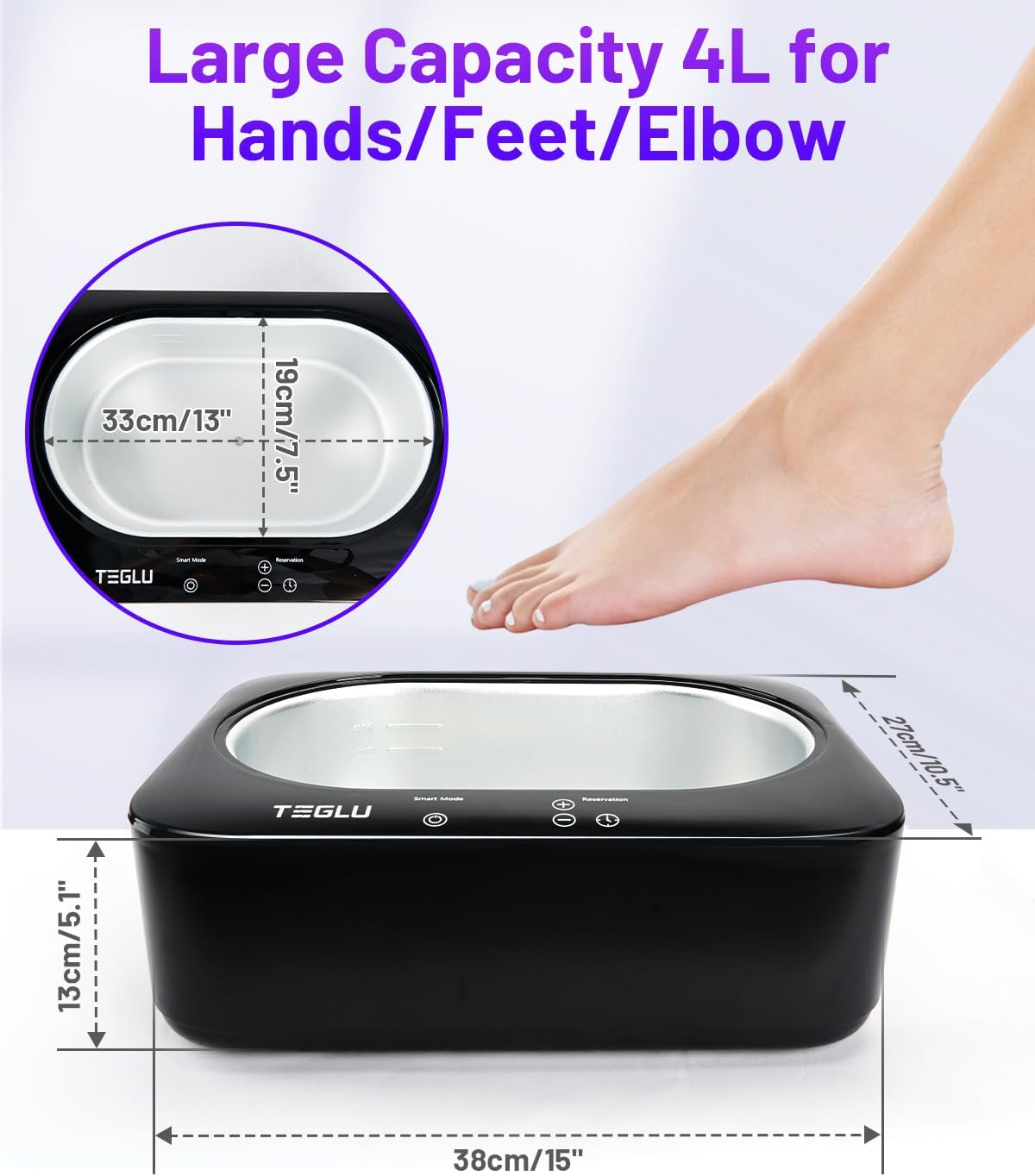 Paraffin Wax Bath 4L Heater Kit Hand Foot Spa Fast Heating