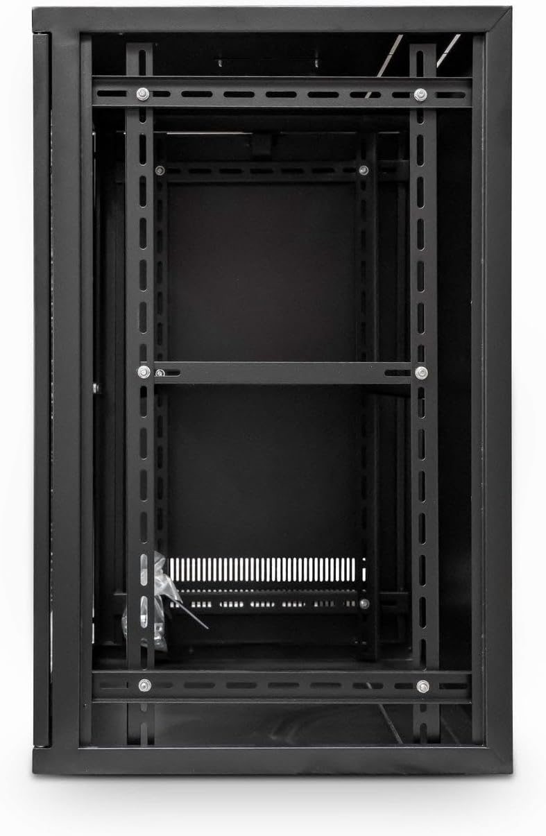 15U Wall Mounted Server Rack Cabinet 19in Glass Door