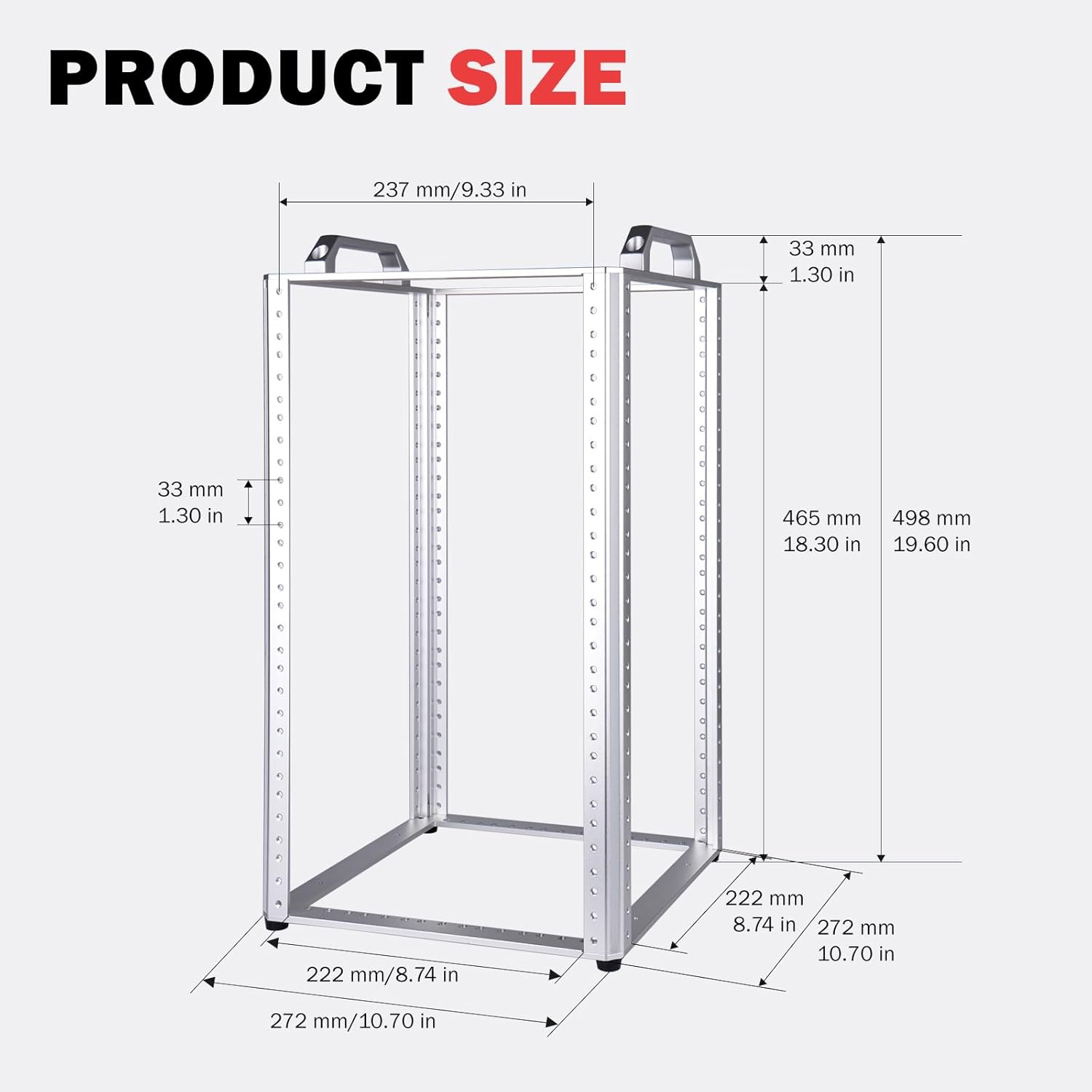 10U Open Frame Network Rack 10in Aluminium Server Rack