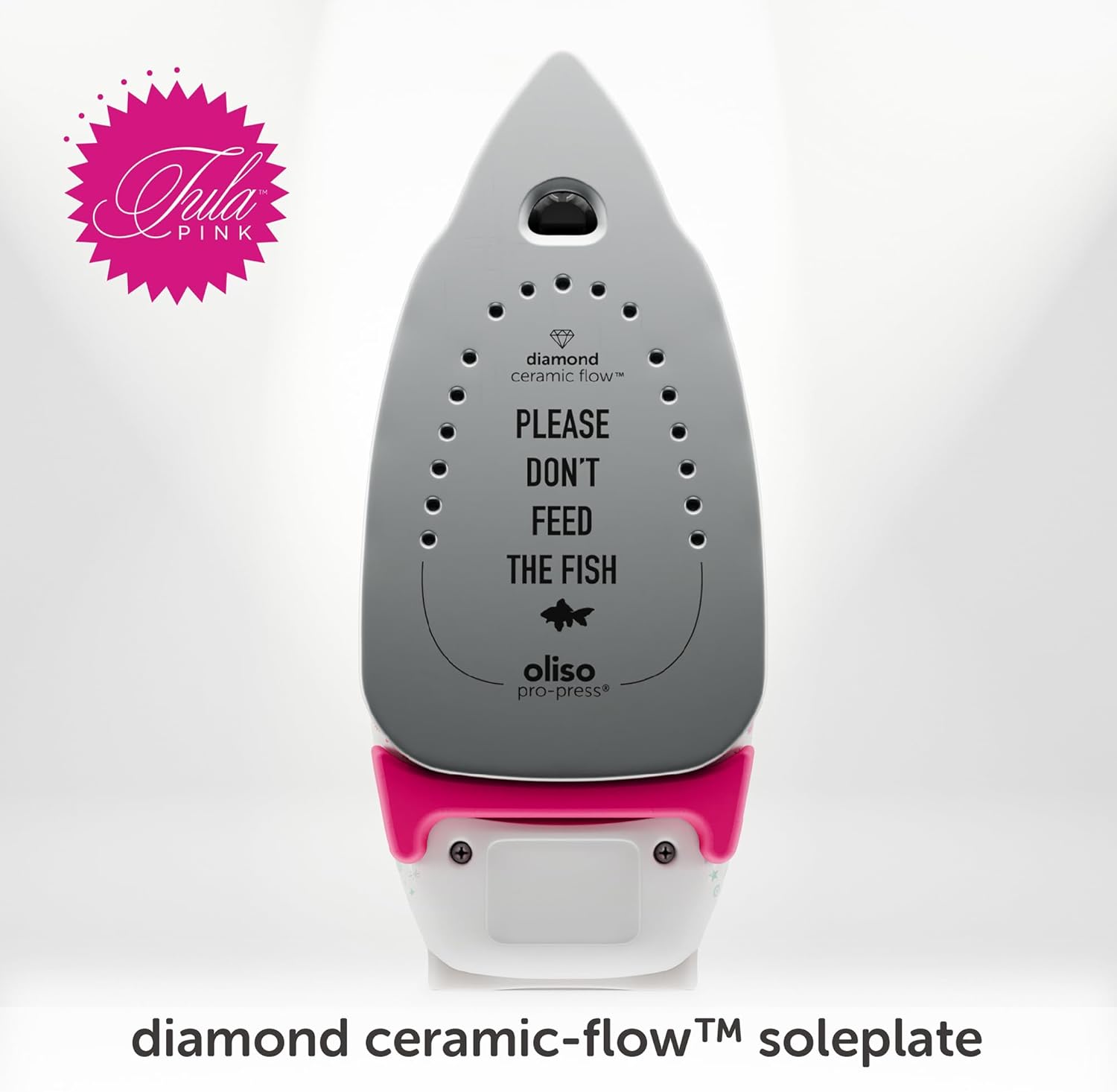 2400W Smart Steam Iron Diamond Ceramic Soleplate Auto Lift