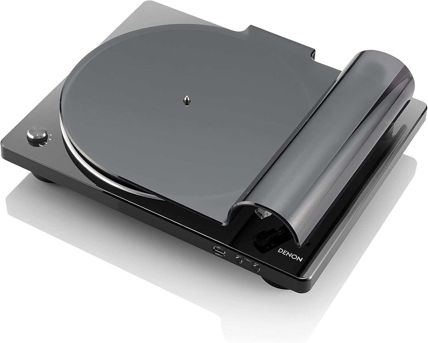 USB Record Player Turntable with Belt-Drive, S-Shaped Tonearm, Phono
