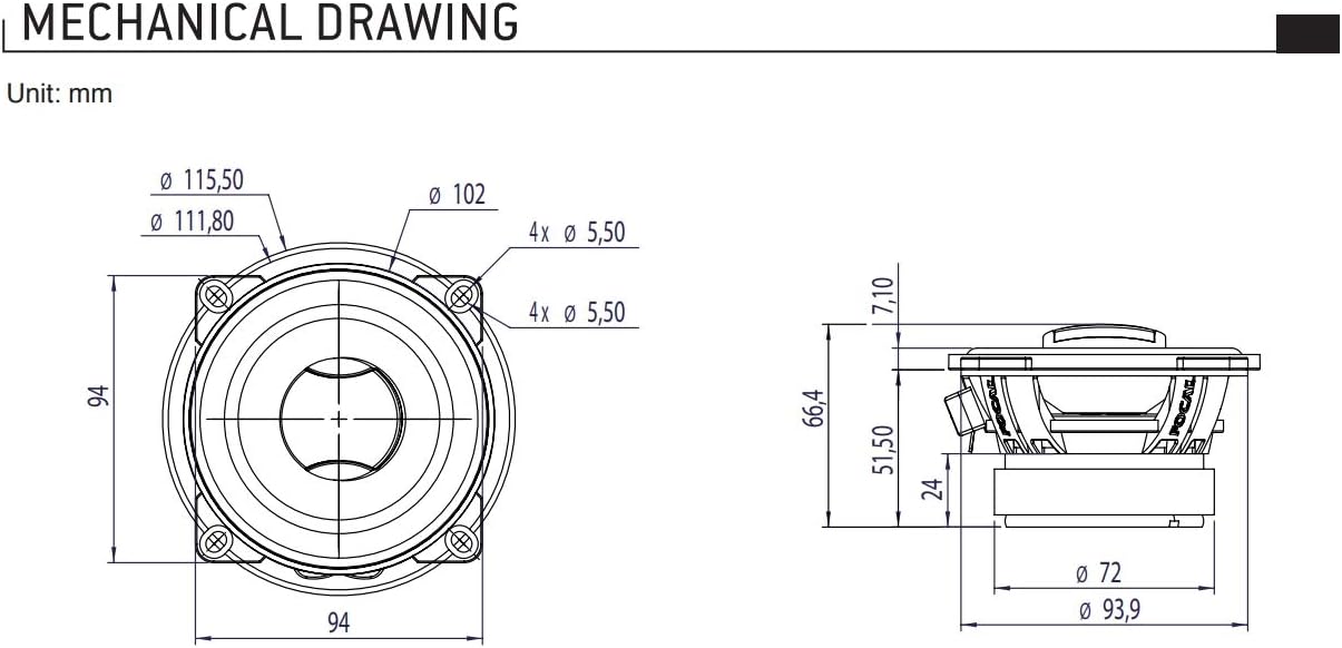 6.5 Inch Component Car Speakers 220W 2 Way Door Audio System
