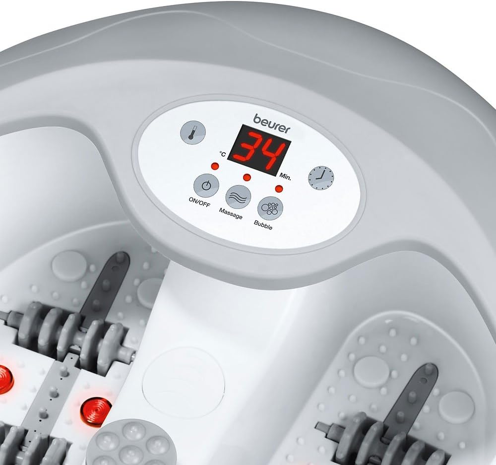 Heated Foot Spa Massager Bubble Vibration Infrared Reflexology Bath
