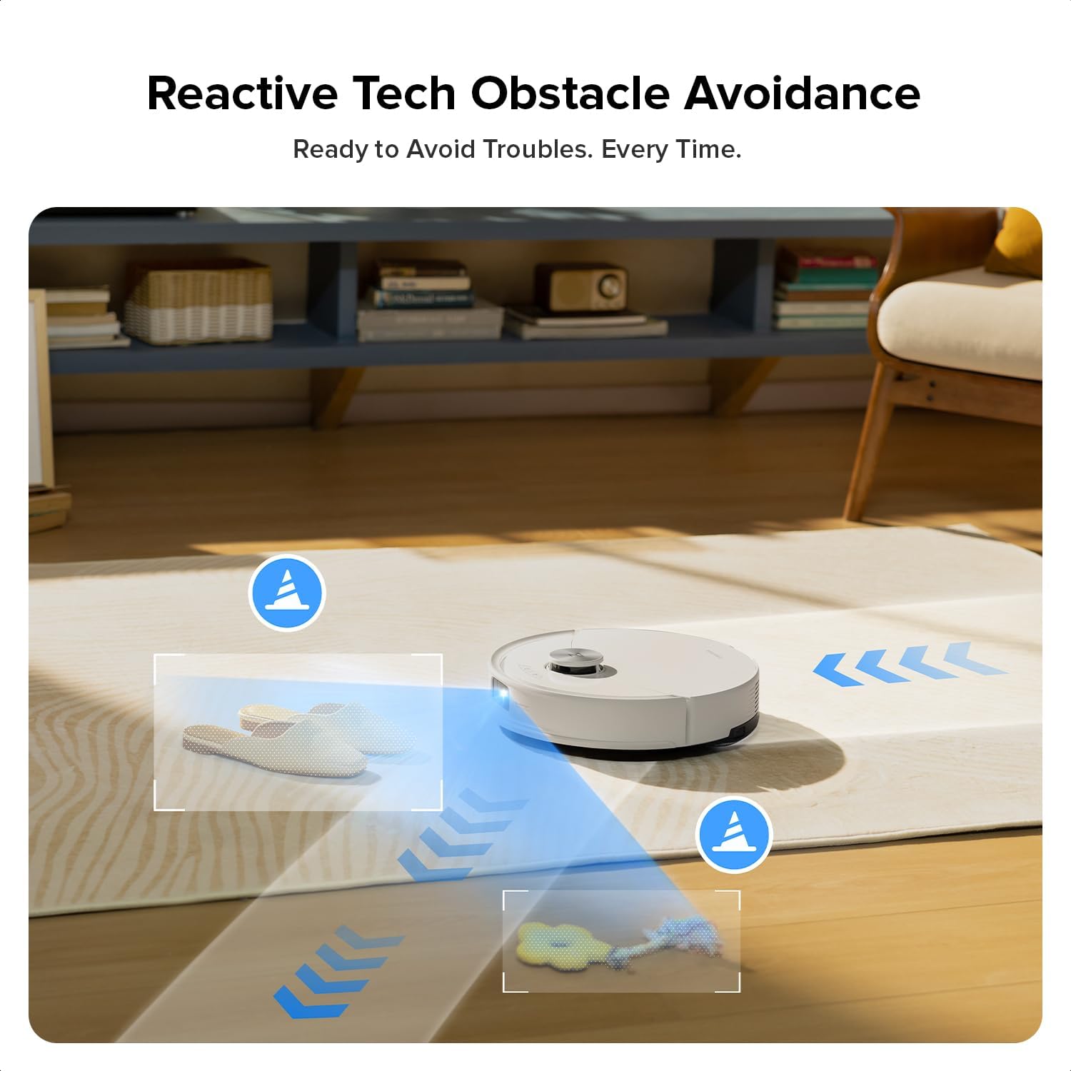 Robot Vacuum Mop 10000Pa LiDAR Mapping Auto Lift Mop Pet Hair