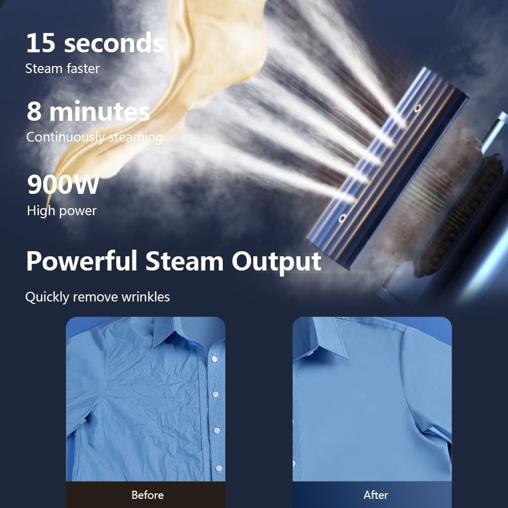 Mini Handheld Garment Steamer Portable Travel 900W Fast Heat 15s