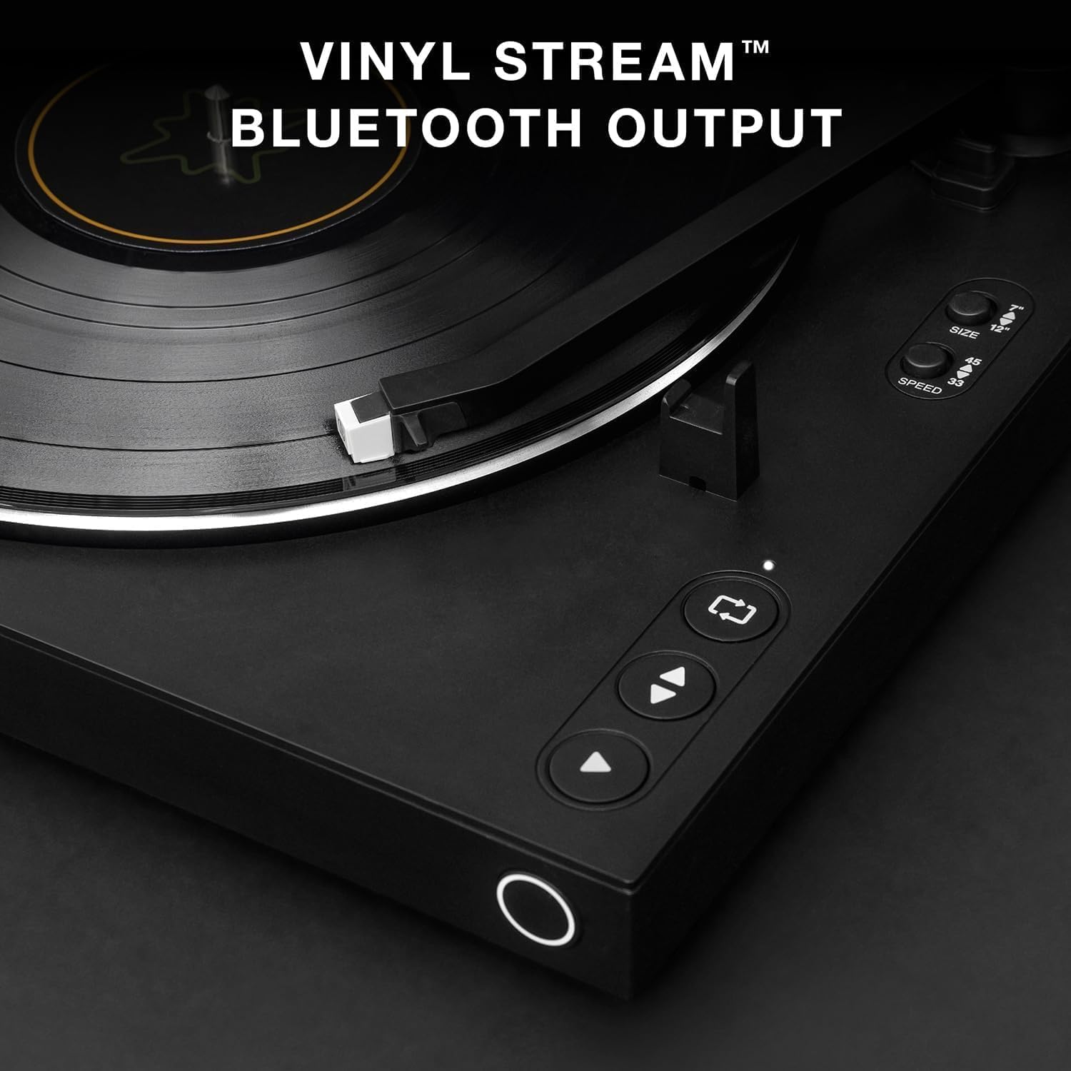 Automatic Bluetooth Turntable White 2 Speed Record Player