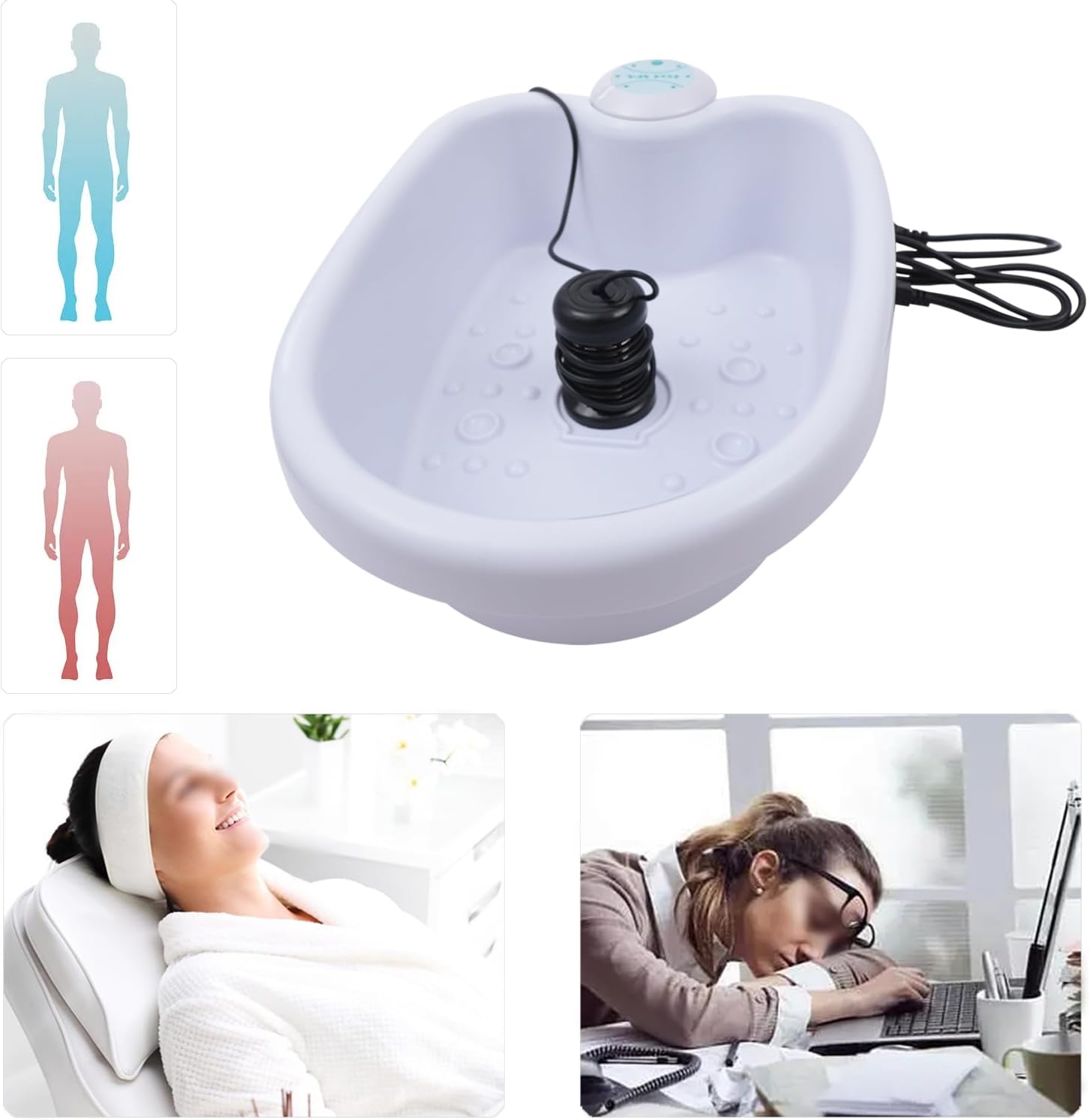 Ionic Foot Detox Bath Machine Portable Ion Foot Spa Relax Timer