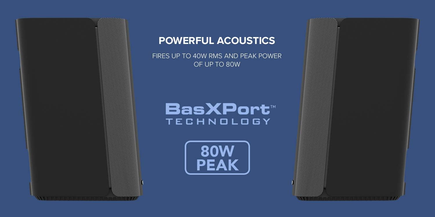 80W Desktop Speakers Bluetooth Optical AUX HiFi PC Audio