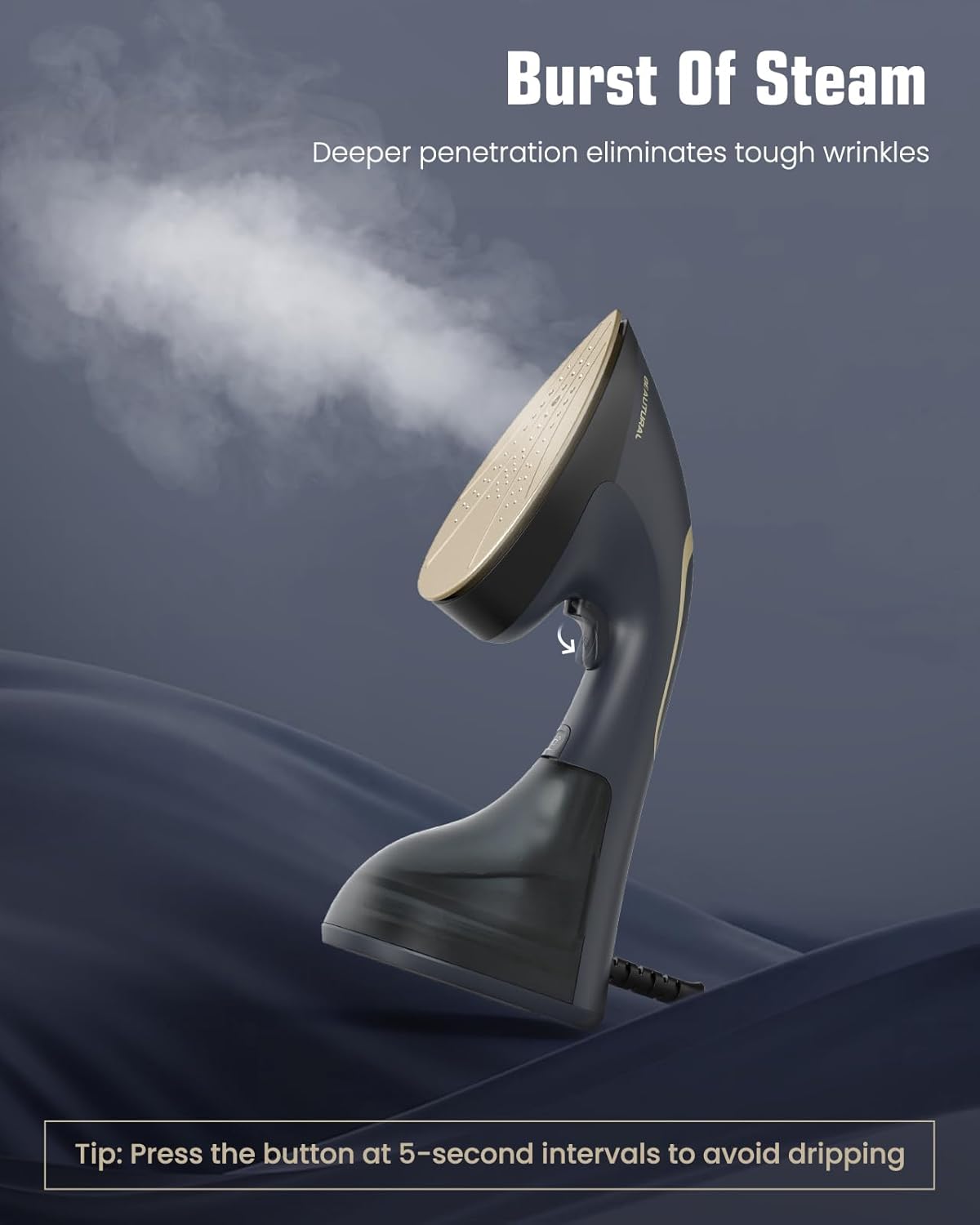 1500W Clothes Steamer Iron Handheld Wrinkle Remover Fast Heat