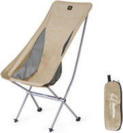 Ultralight Camping Chair Non Slip Feet Brown