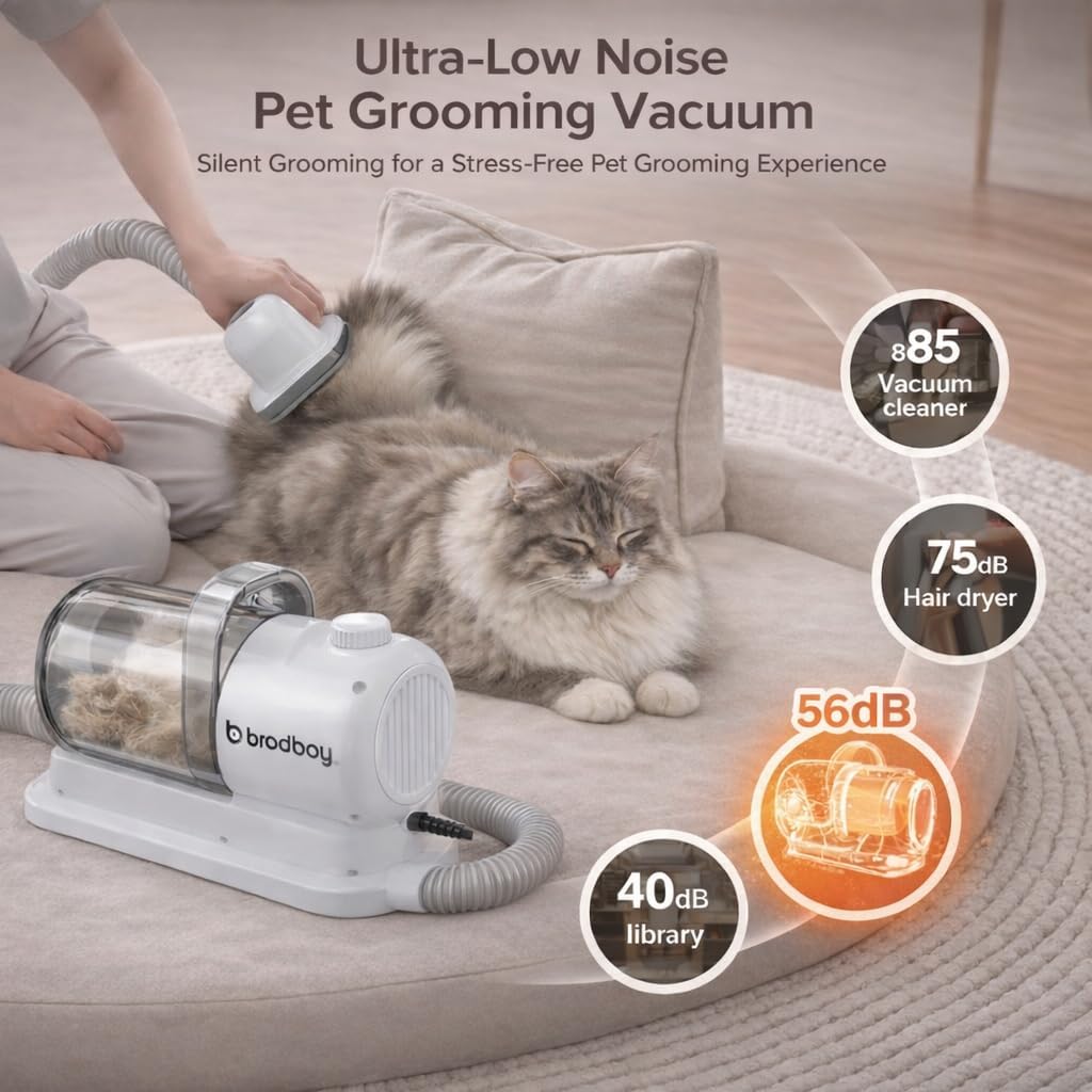Dog Cat Grooming Vacuum Kit 13000Pa 7 Tool 2.5L