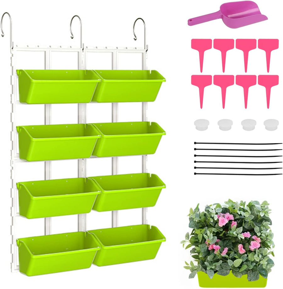 Wall Hanging Planter Bags 8 Pack Vertical Garden Self Watering