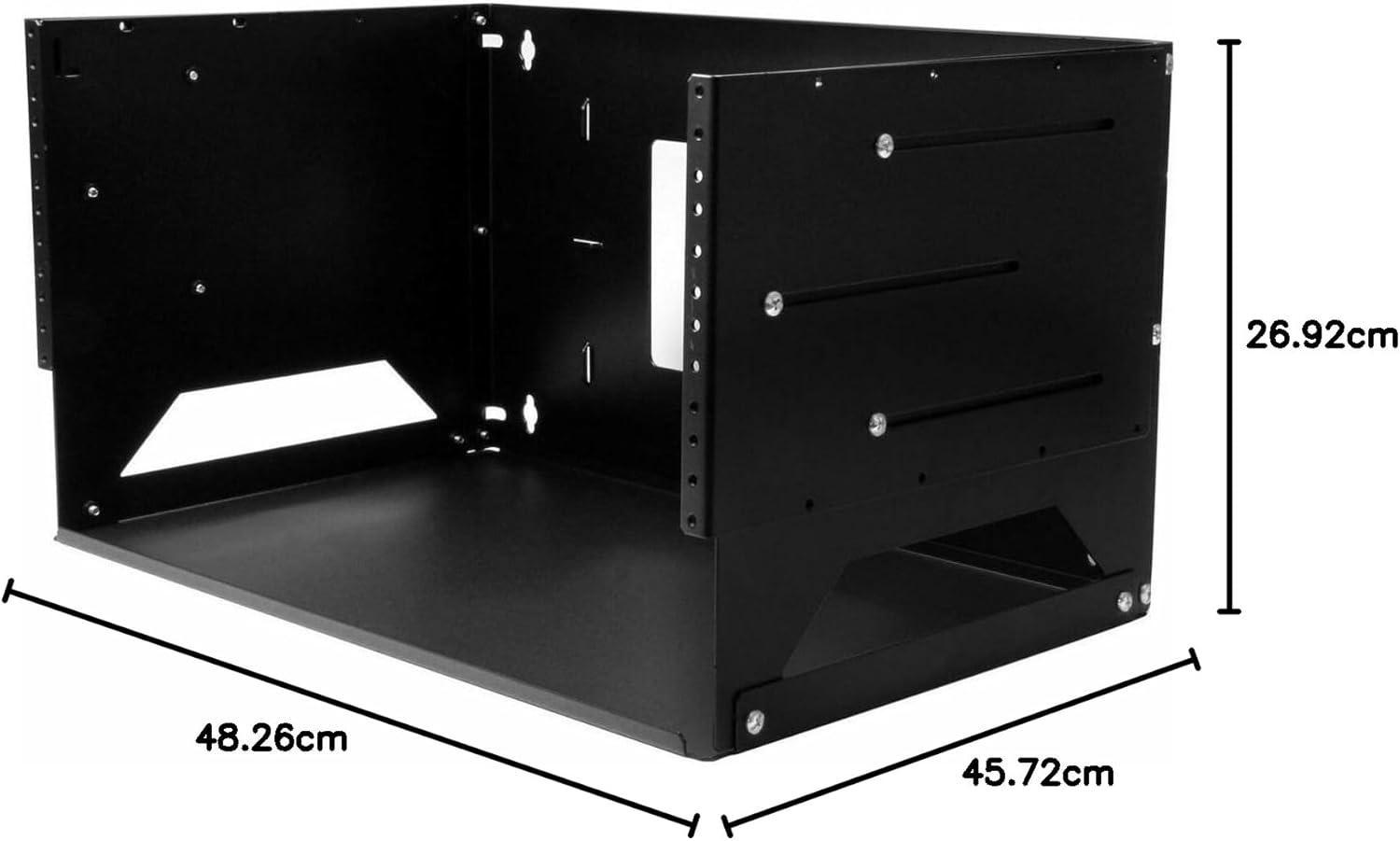 4U Wall Mount Network Rack Adjustable Depth with Shelf