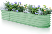 Large Raised Garden Bed 240cm Metal Planter Box 60cm High Green