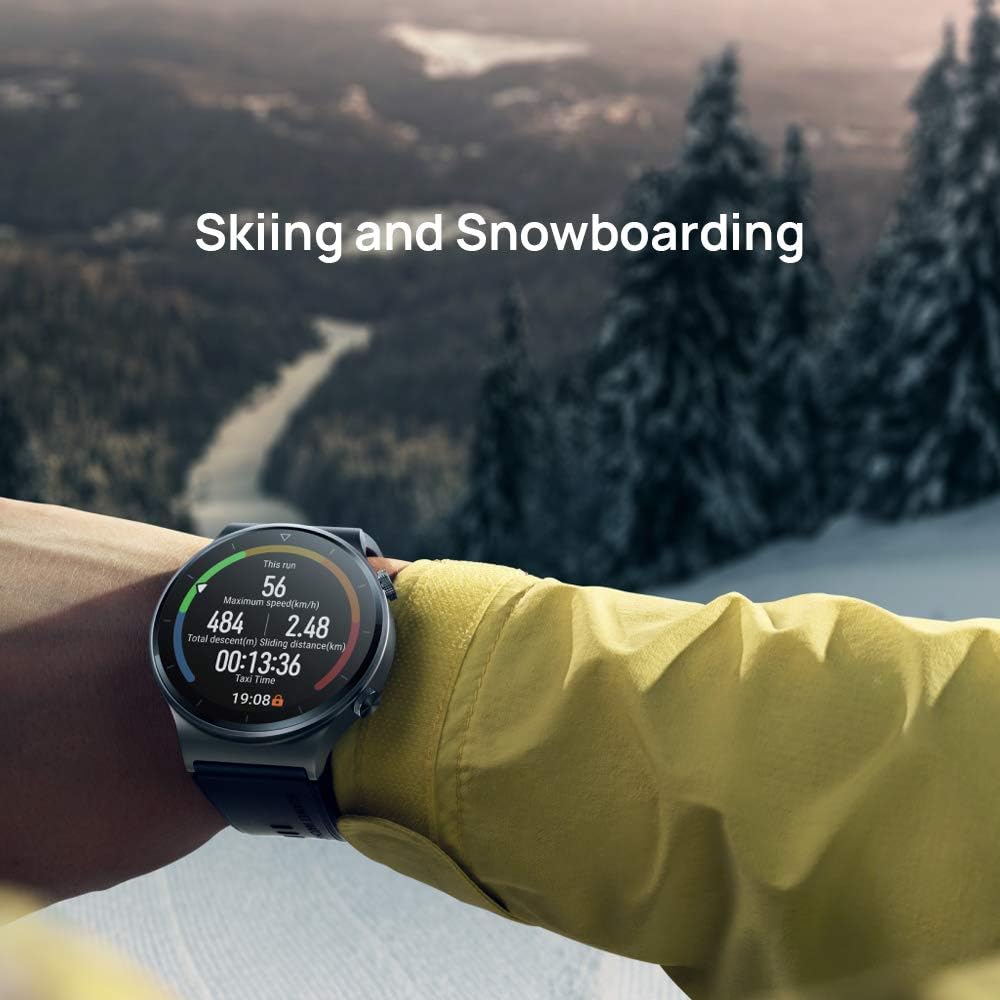 AMOLED Smart Watch 2 Week Battery GPS Calls Black