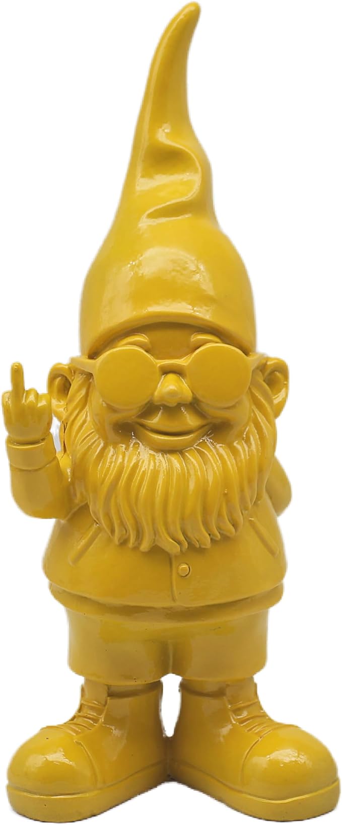 Swearing Gnome Statue Yellow 20cm Funny Home Decor Figurine
