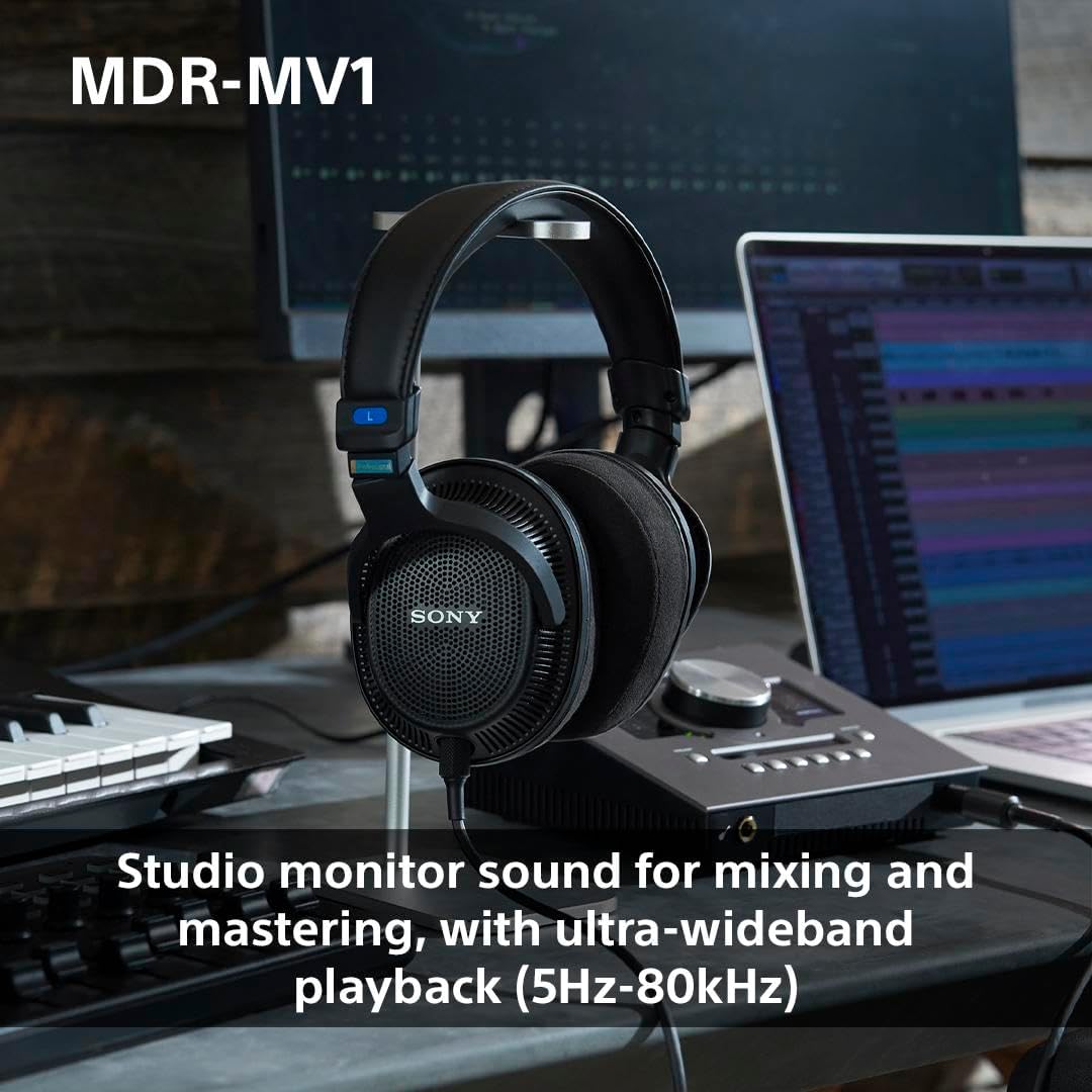 Open Back Studio Monitor Headphones Wired Hi Res 5Hz 80kHz