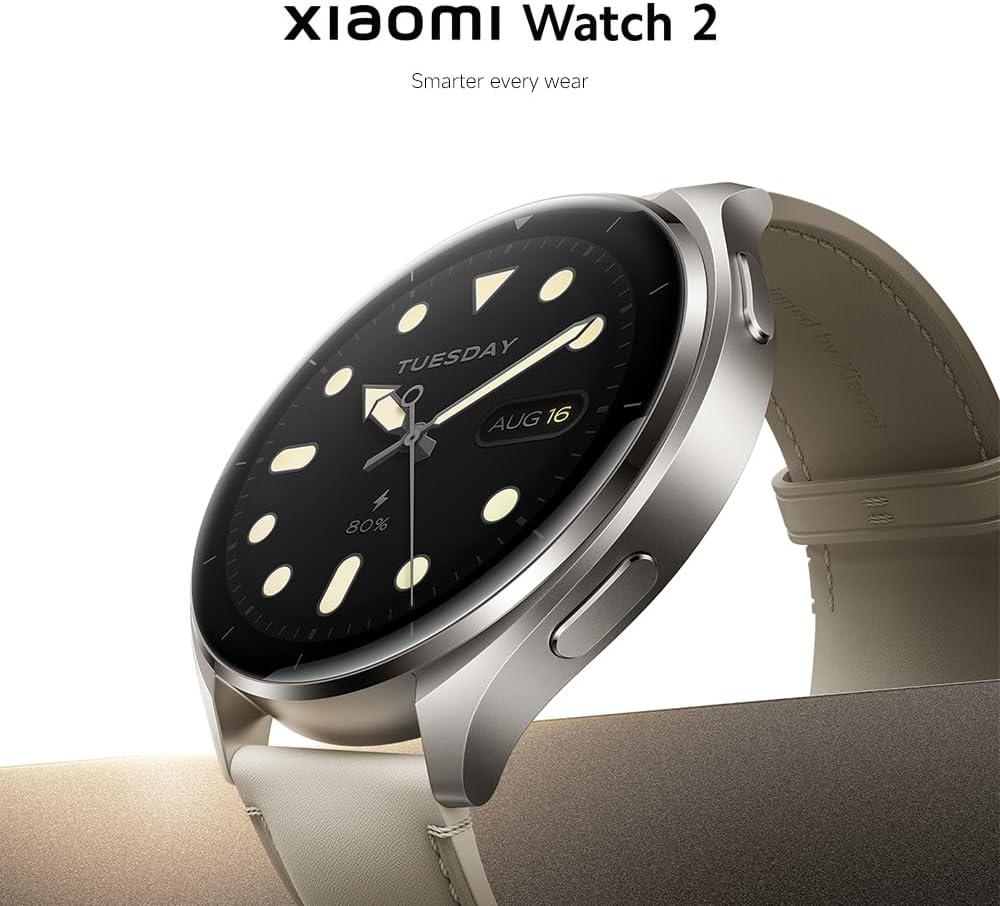 Silver Wear OS Smart Watch GPS NFC Fitness Tracker