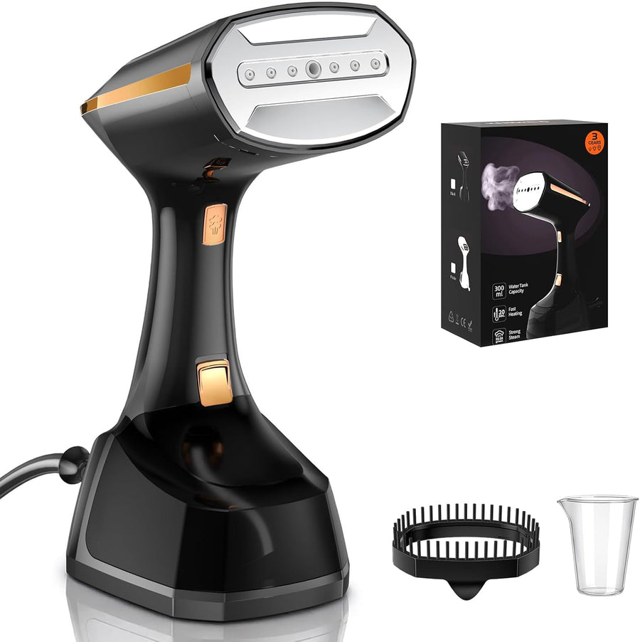 Handheld Clothes Steamer 1800W 300ml Tank LED 3 Modes Fast
