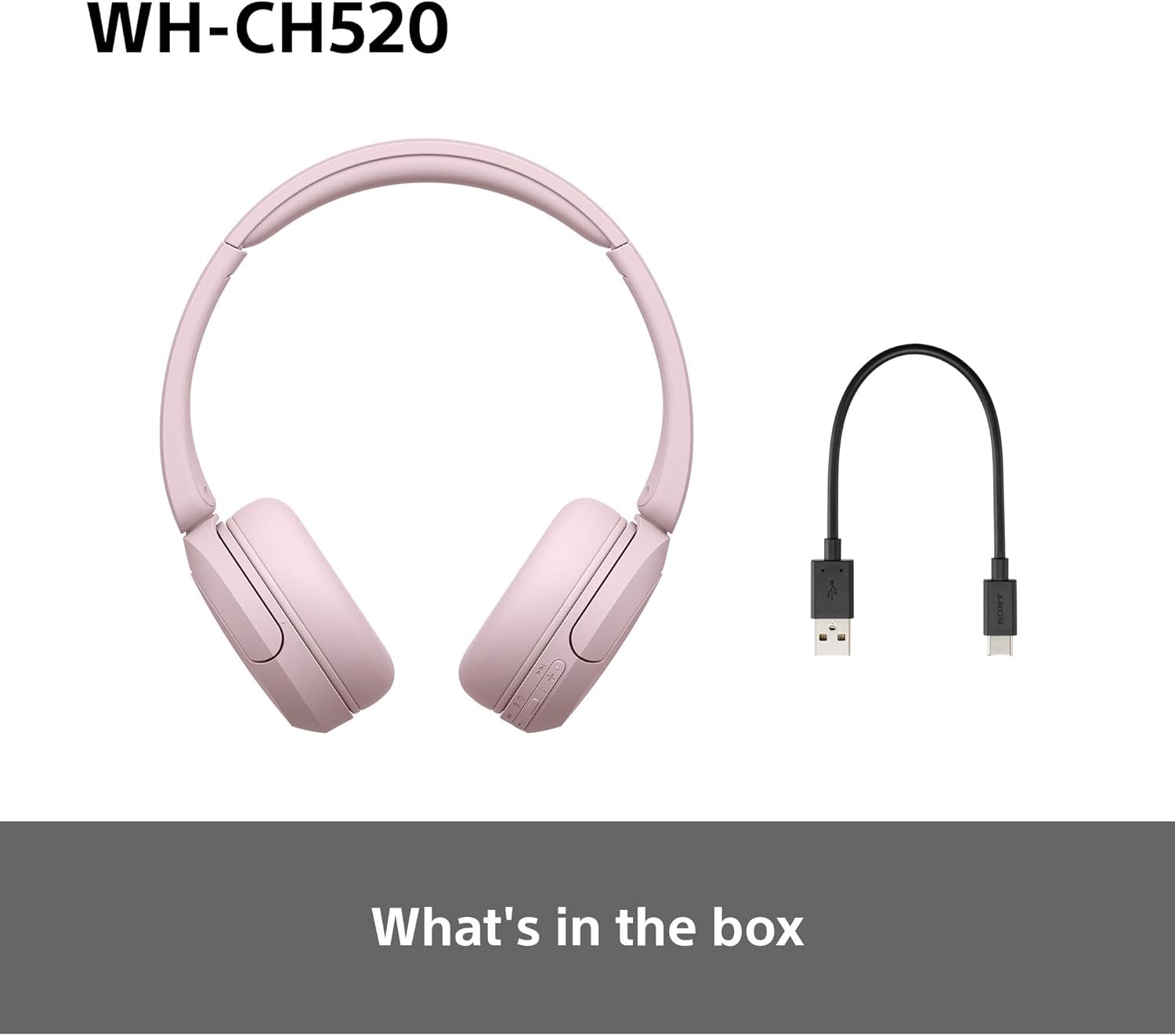 Wireless Bluetooth On-Ear Headphones 50Hr Battery Quick Charge EQ Pink