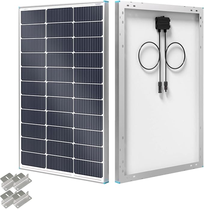 100W N Type Solar Panel 25 Percent High Efficiency Brackets