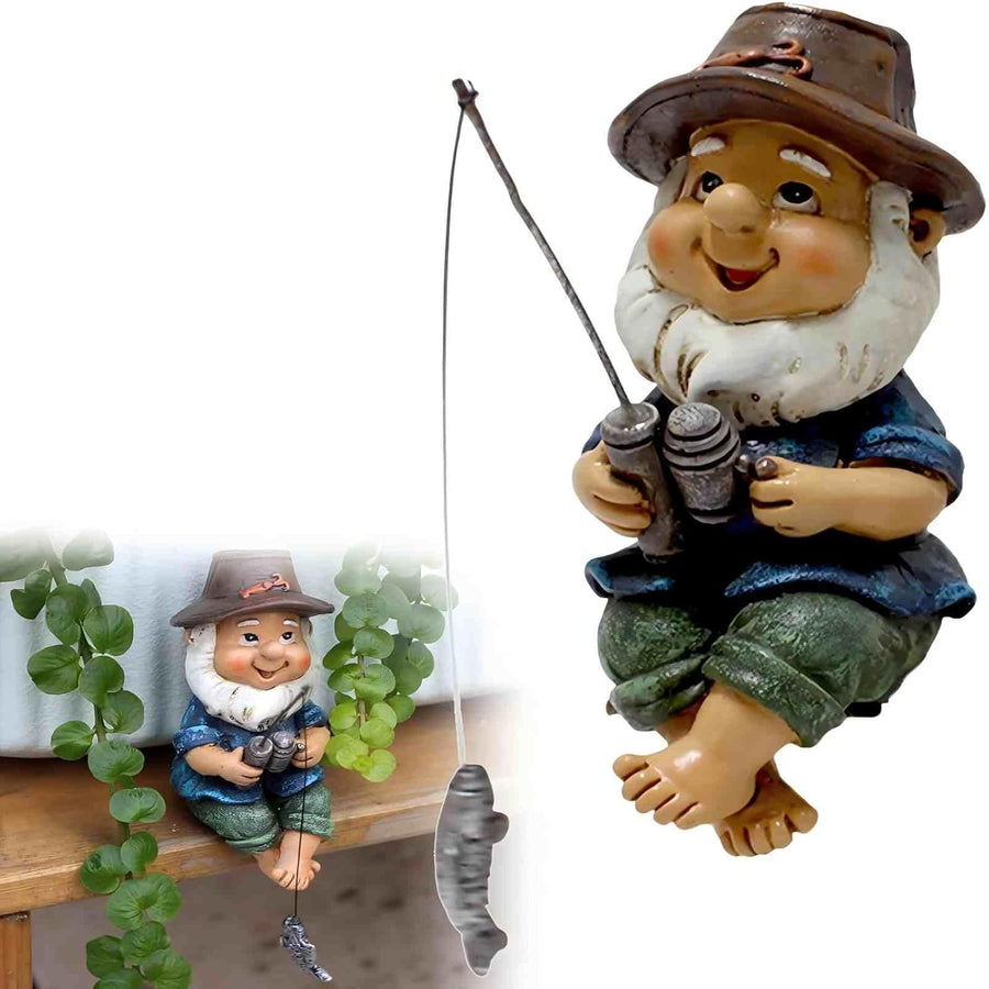 Funny Garden Gnome Statue Naughty Resin Outdoor Patio Decor