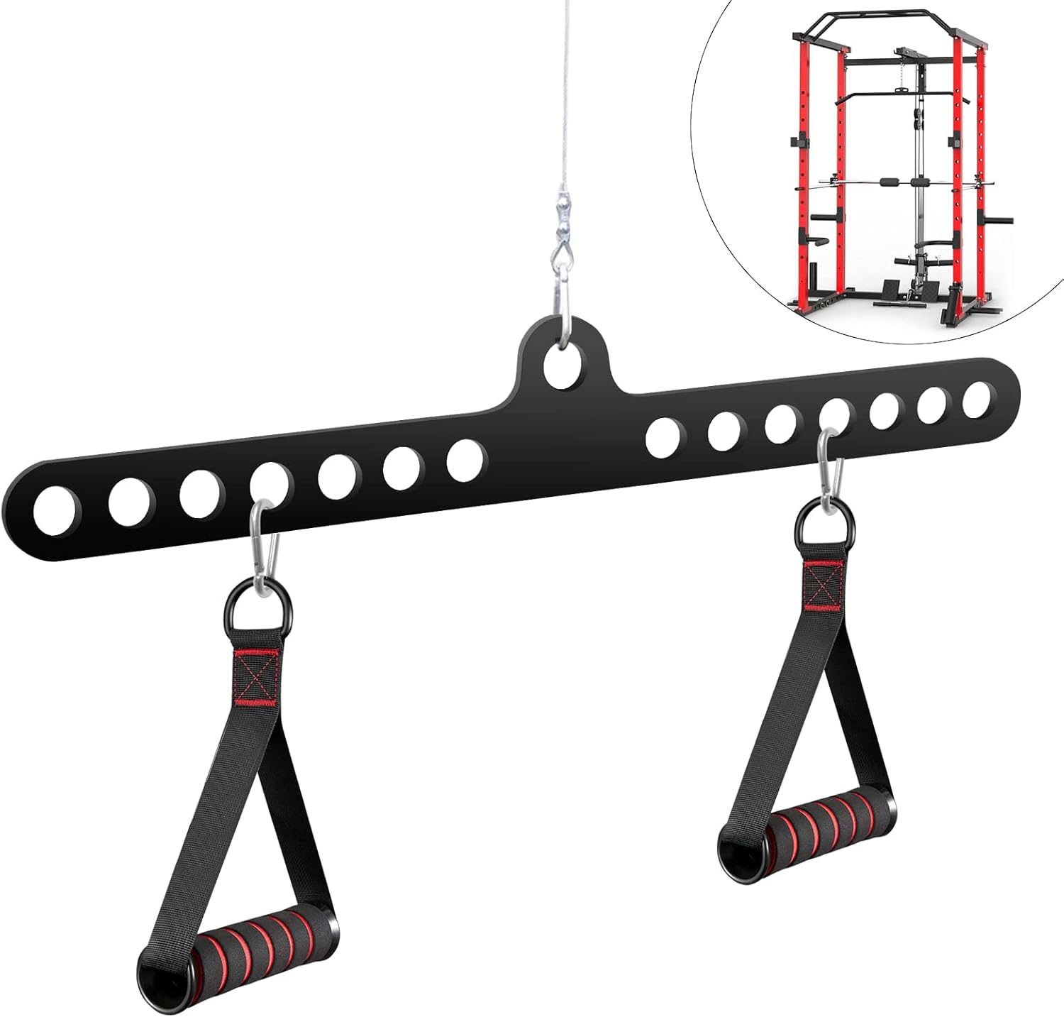 Multi Grip Lat Pulldown Bar Cable Machine Attachment Spreader Bar