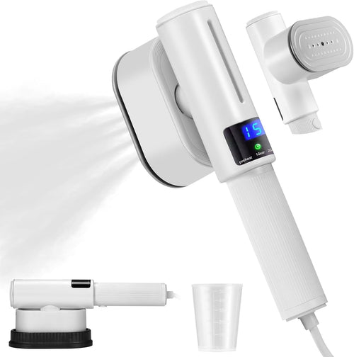 Travel Garment Steamer 1200W LED 2in1 Foldable Iron 100ml
