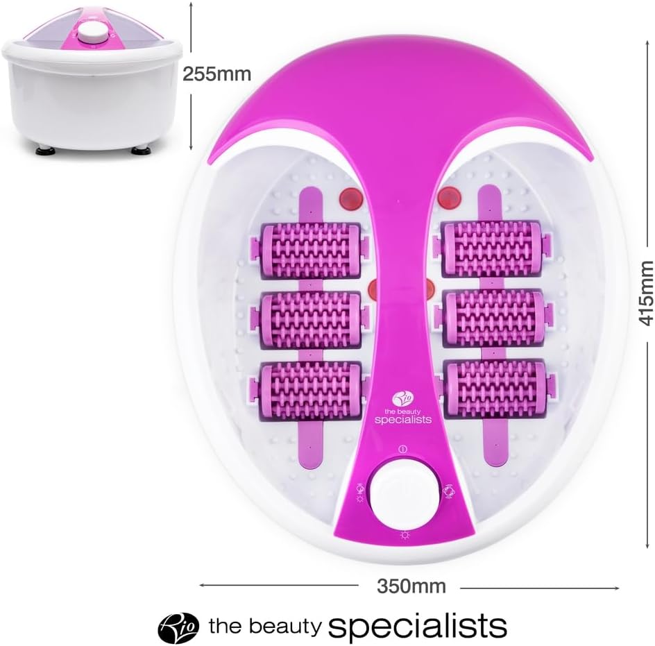 Foot Spa Massager Hydro Jets Heat Bubble Rollers Aromatherapy