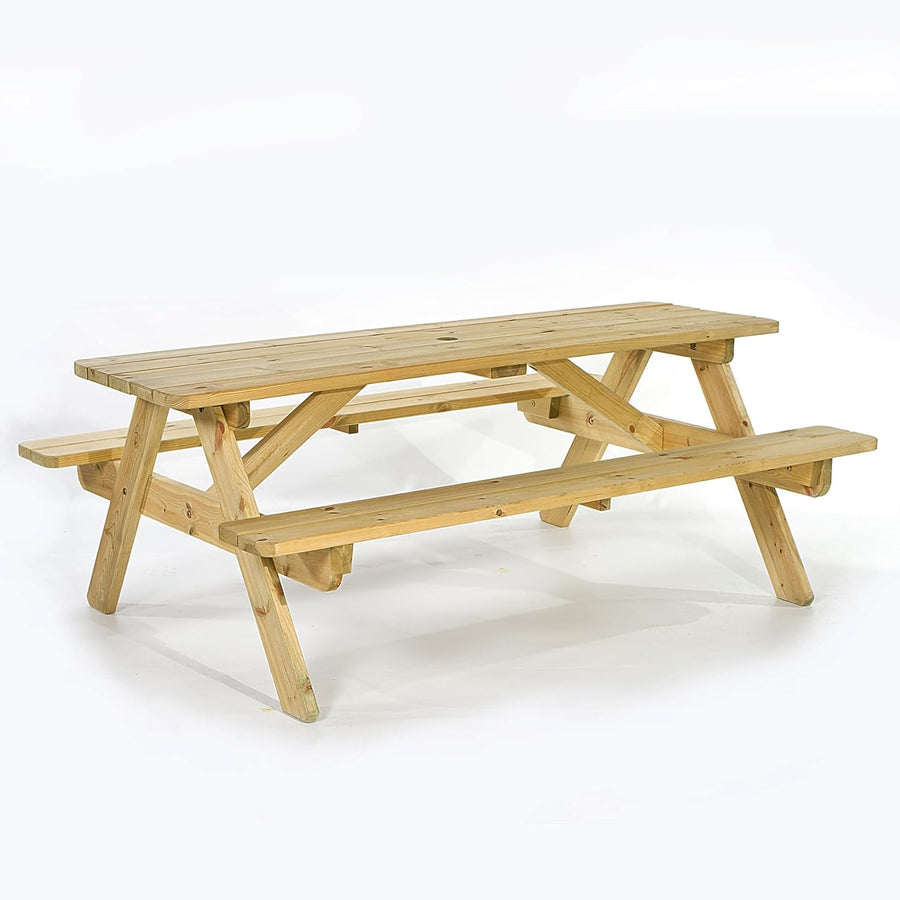 8 Seater Wooden Picnic Table A Frame Garden Bench 180cm