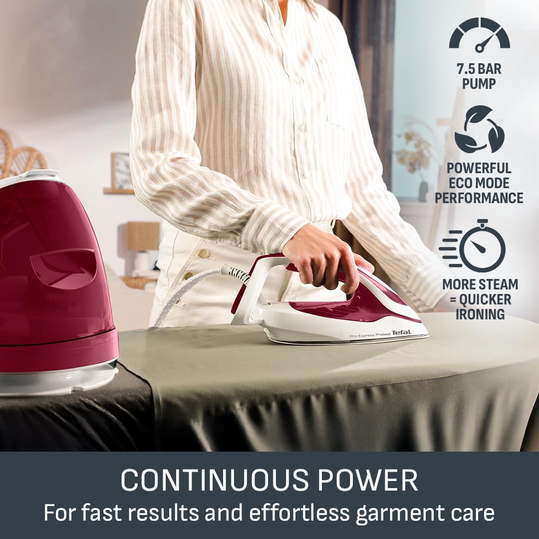 2600W Steam Generator Iron 7.5 Bar 540g Boost 1.8L Tank Soleplate