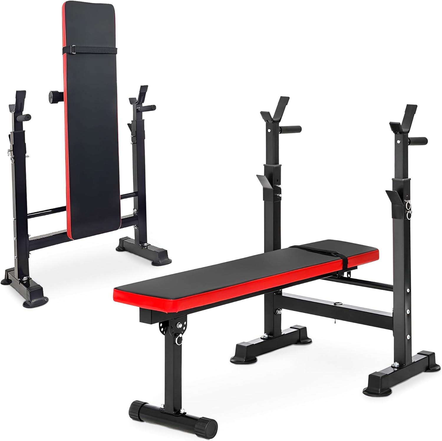 Adjustable Olympic Weight Bench Squat Rack Folding Workout Station