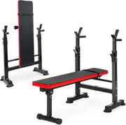 Adjustable Olympic Weight Bench Squat Rack Folding Workout Station