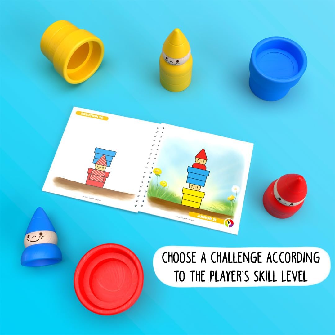 Wooden Gnome Puzzle Game Kids Brain Teaser 48 Challenges