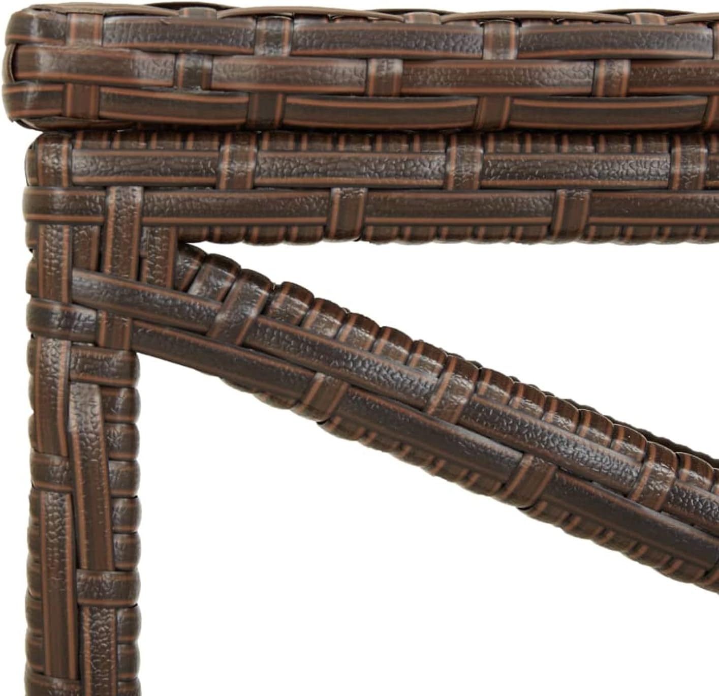 Outdoor Poly Rattan Garden Bench Patio Seat Steel Frame 120cm
