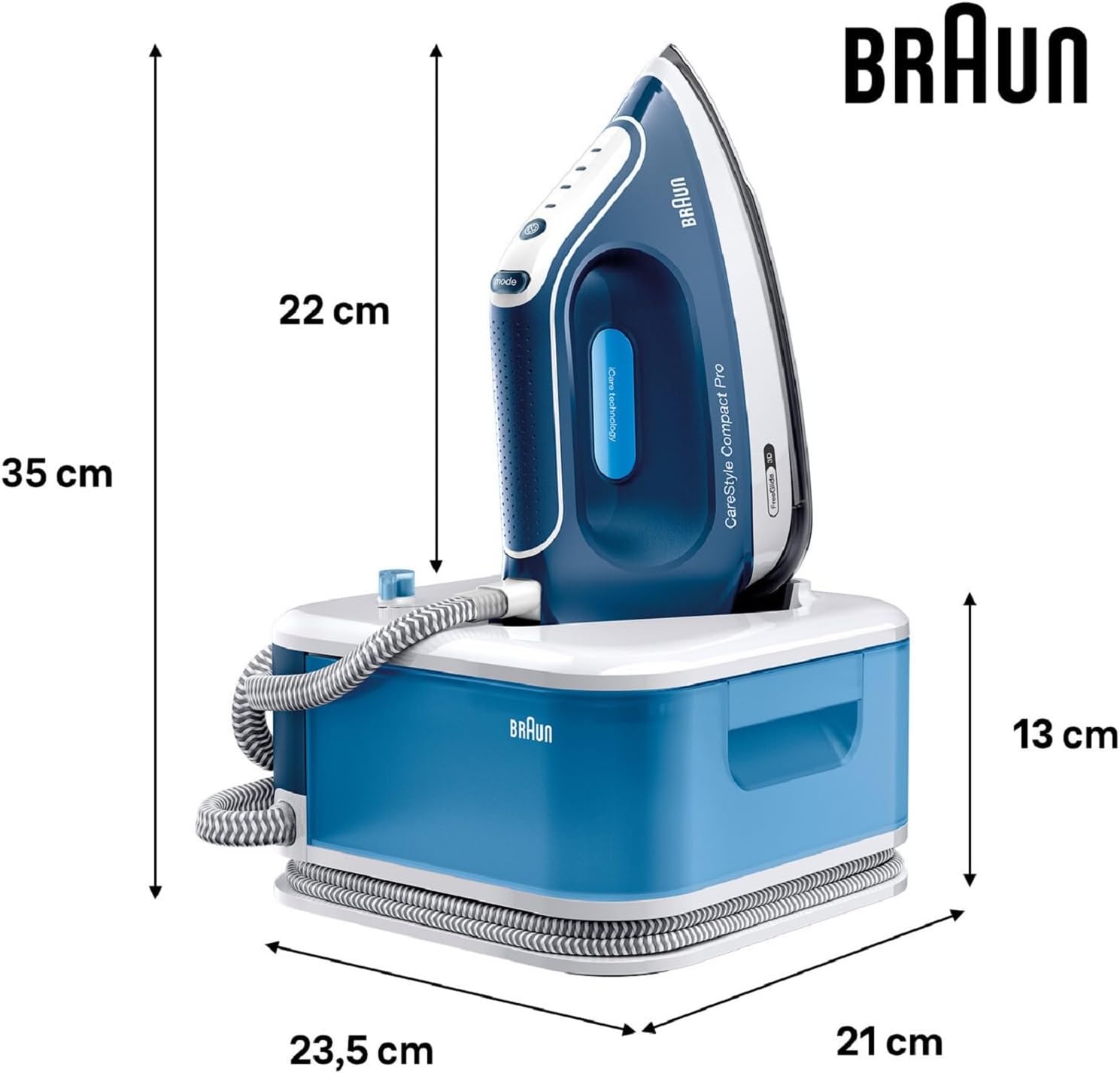 2400W Steam Generator Iron 1.5L Tank Turbo Eco Vertical Steam