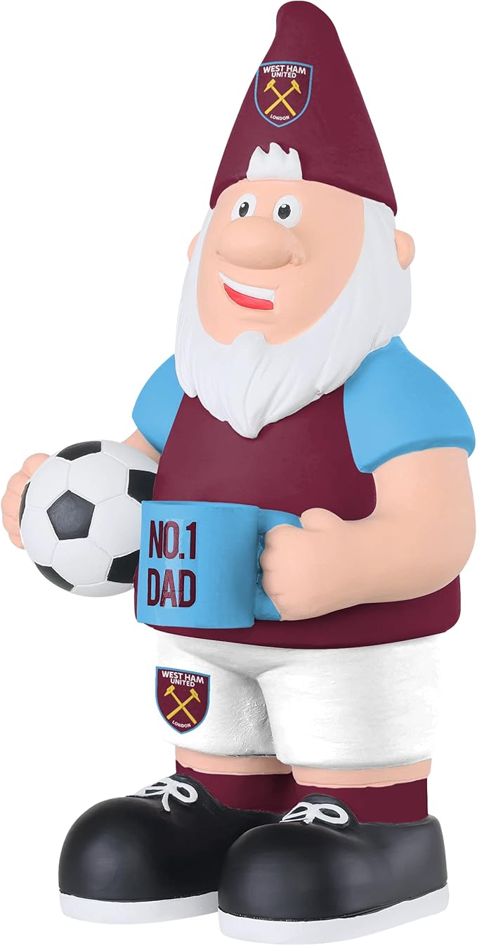 Football Dad Gnome 25cm Hand Painted Garden Statue Gift Decor