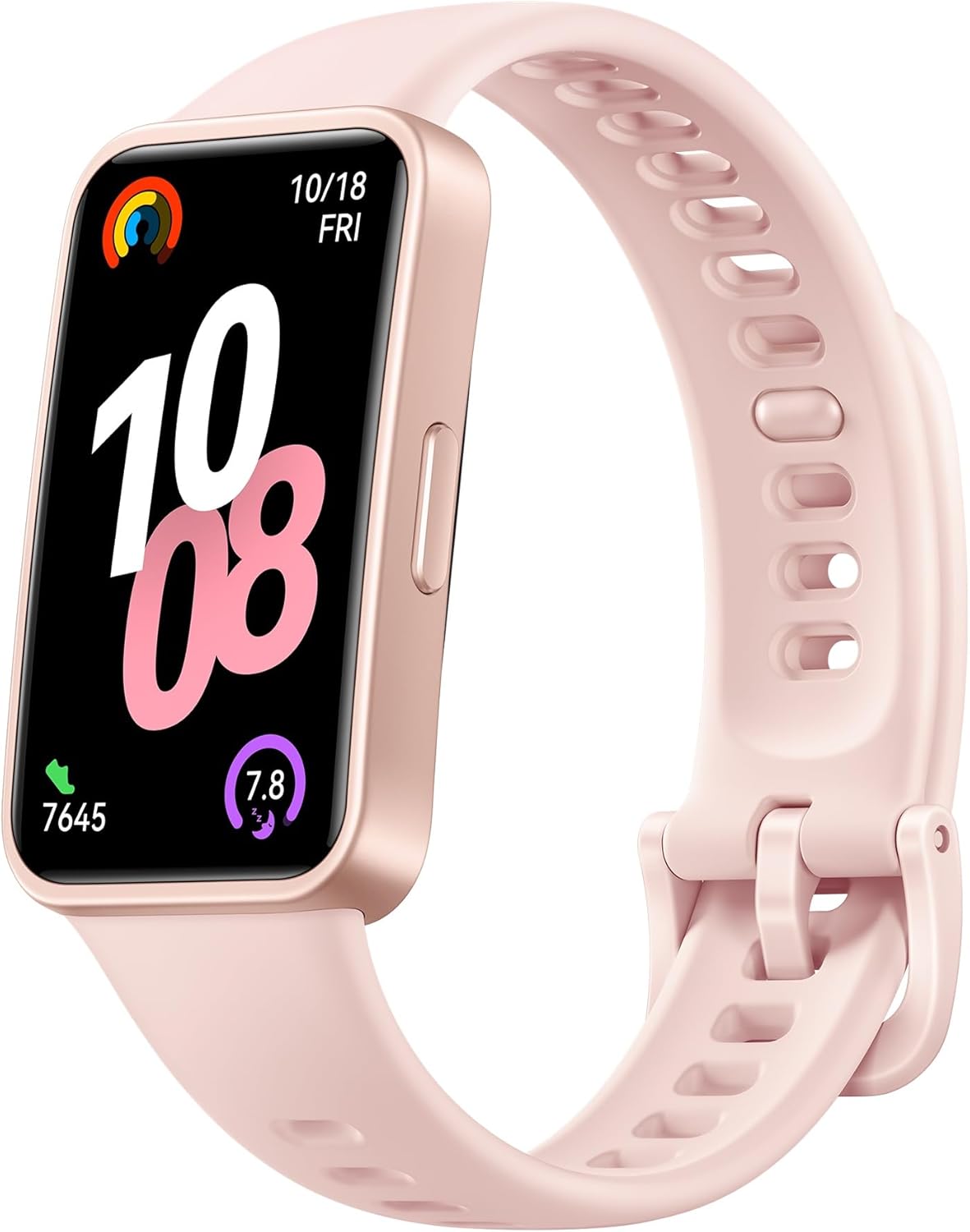 Pink Smart Fitness Band Sleep HRV 14 Day Battery
