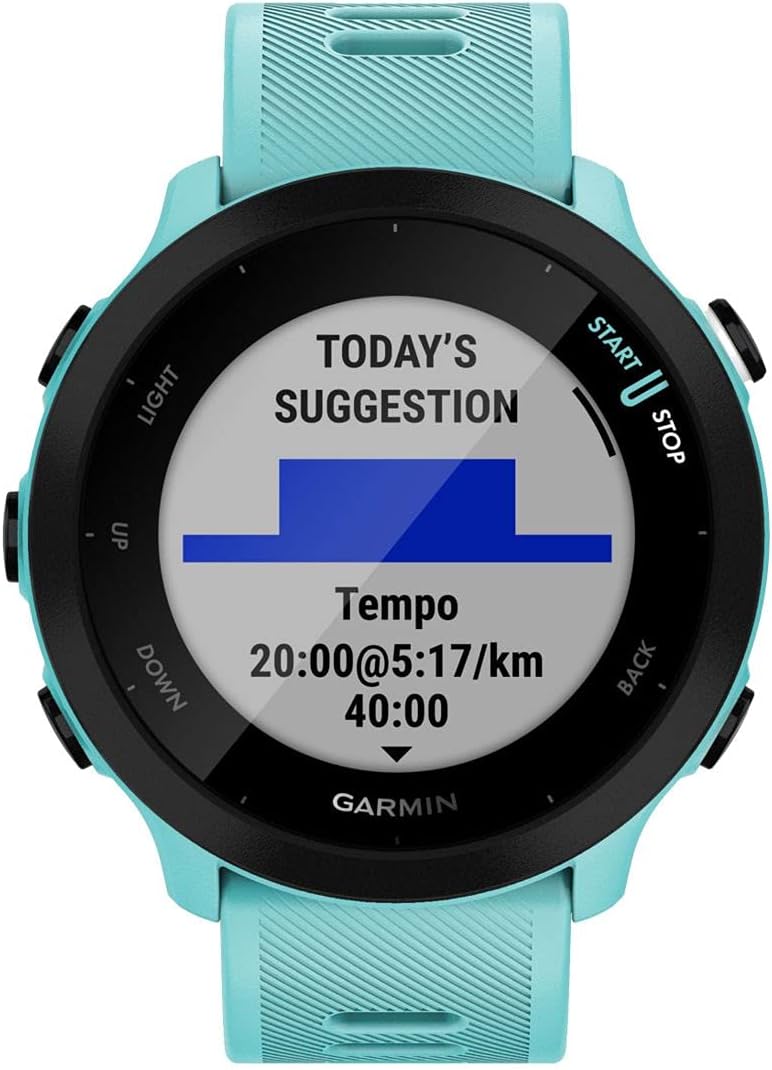 GPS Running Smart Watch 14 Day Battery Aqua