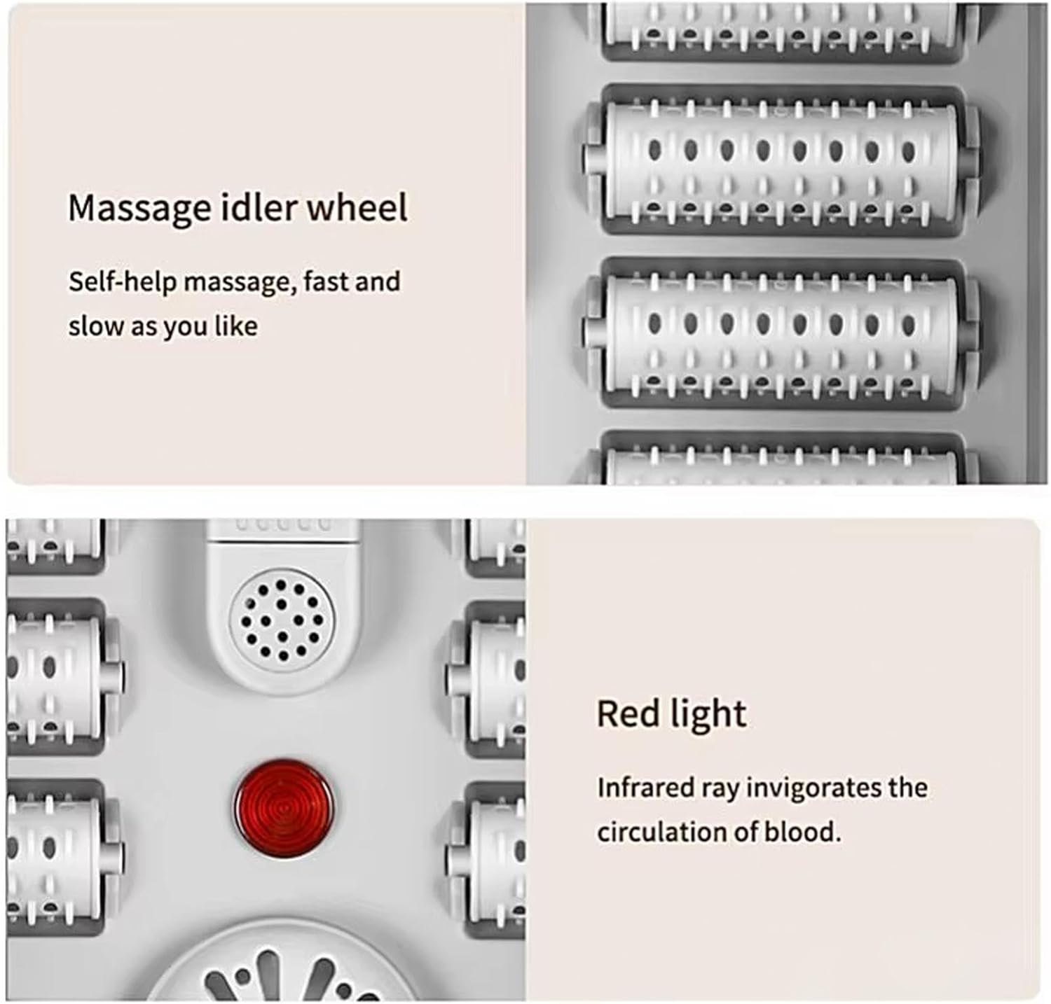 Foldable Foot Spa Bath Heat Massage Rollers Red Light Tub