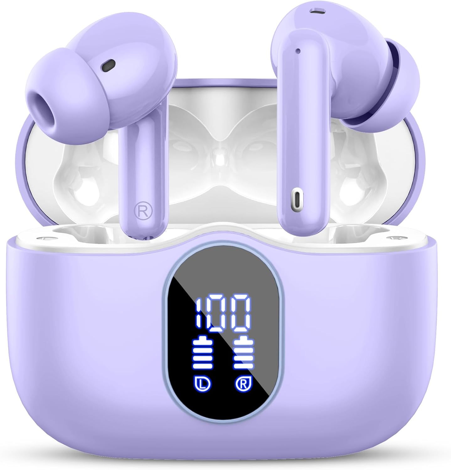 Mini Wireless Bluetooth 5.4 Earbuds Noise Cancelling Deep Bass 36H LED