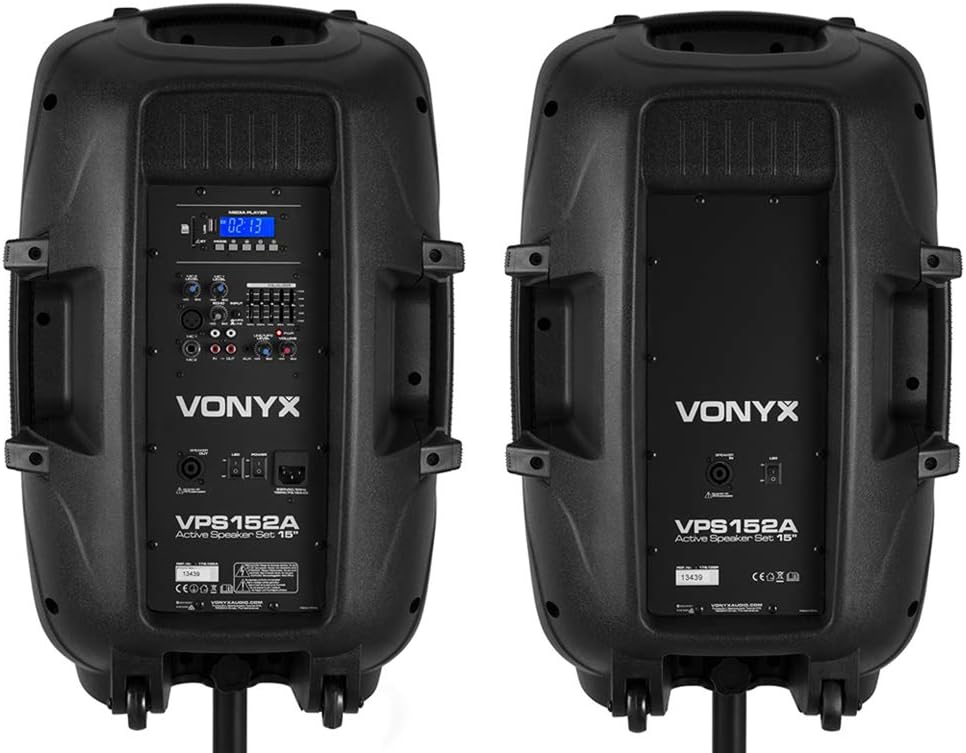 15in PA Speaker System 1000W Bluetooth DJ Karaoke Set