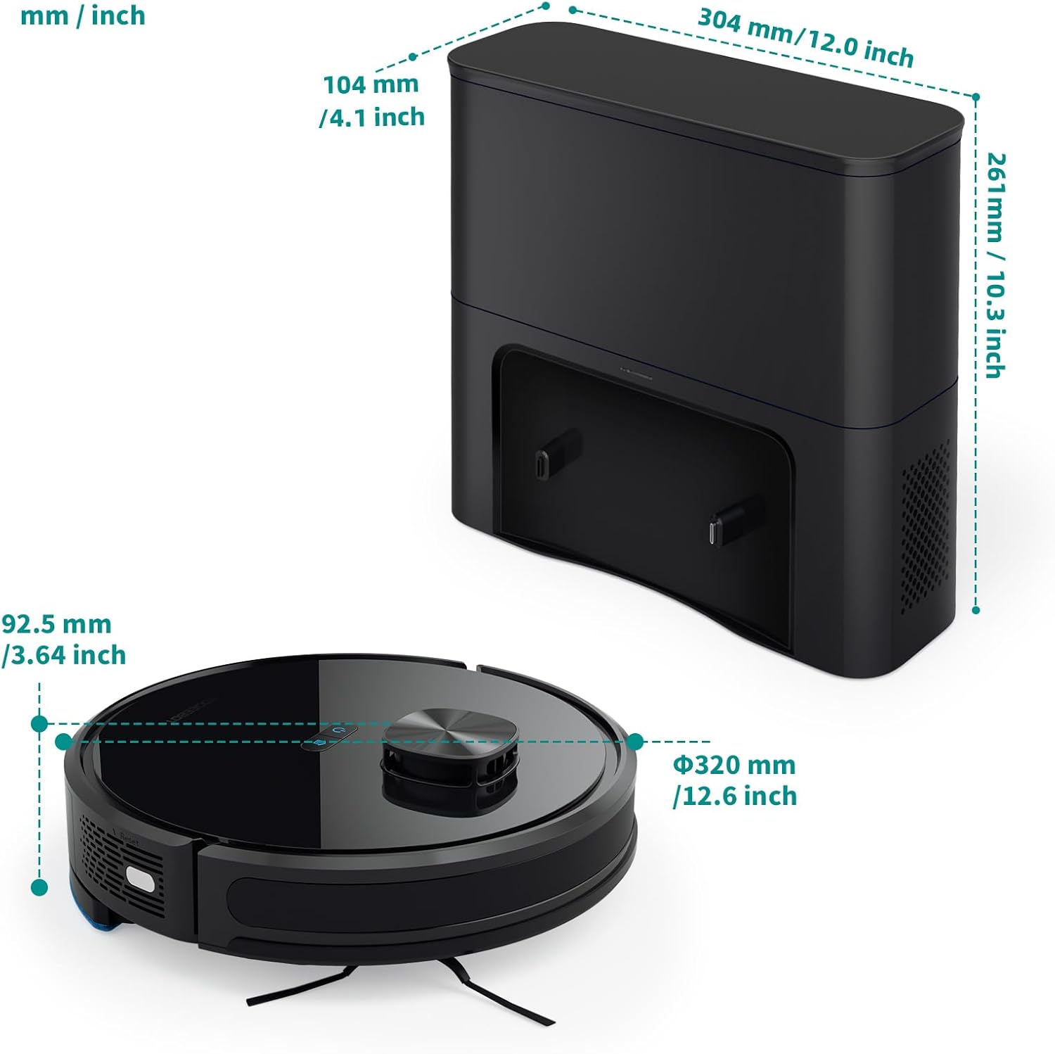 Robot Vacuum Mop Self Empty 4500Pa LiDAR WiFi Smart Clean