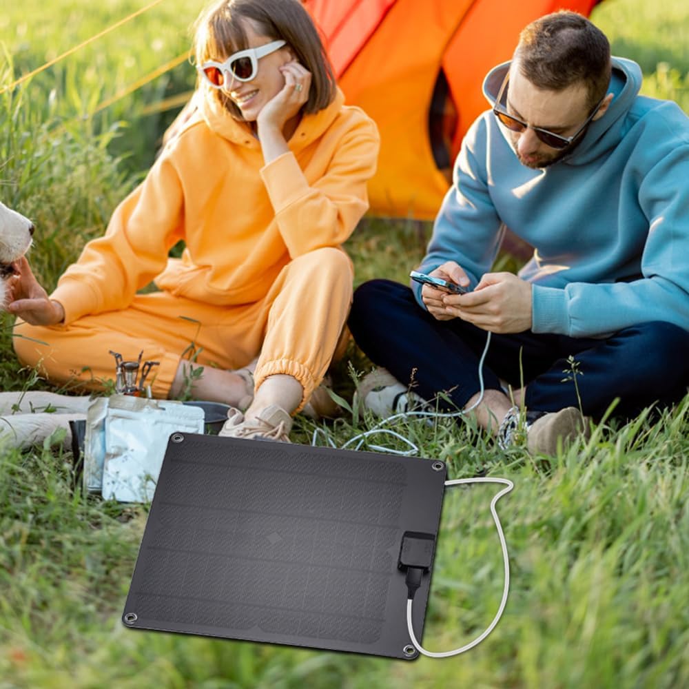 15W Solar Panel 12V USB Portable Charger Waterproof Flexible