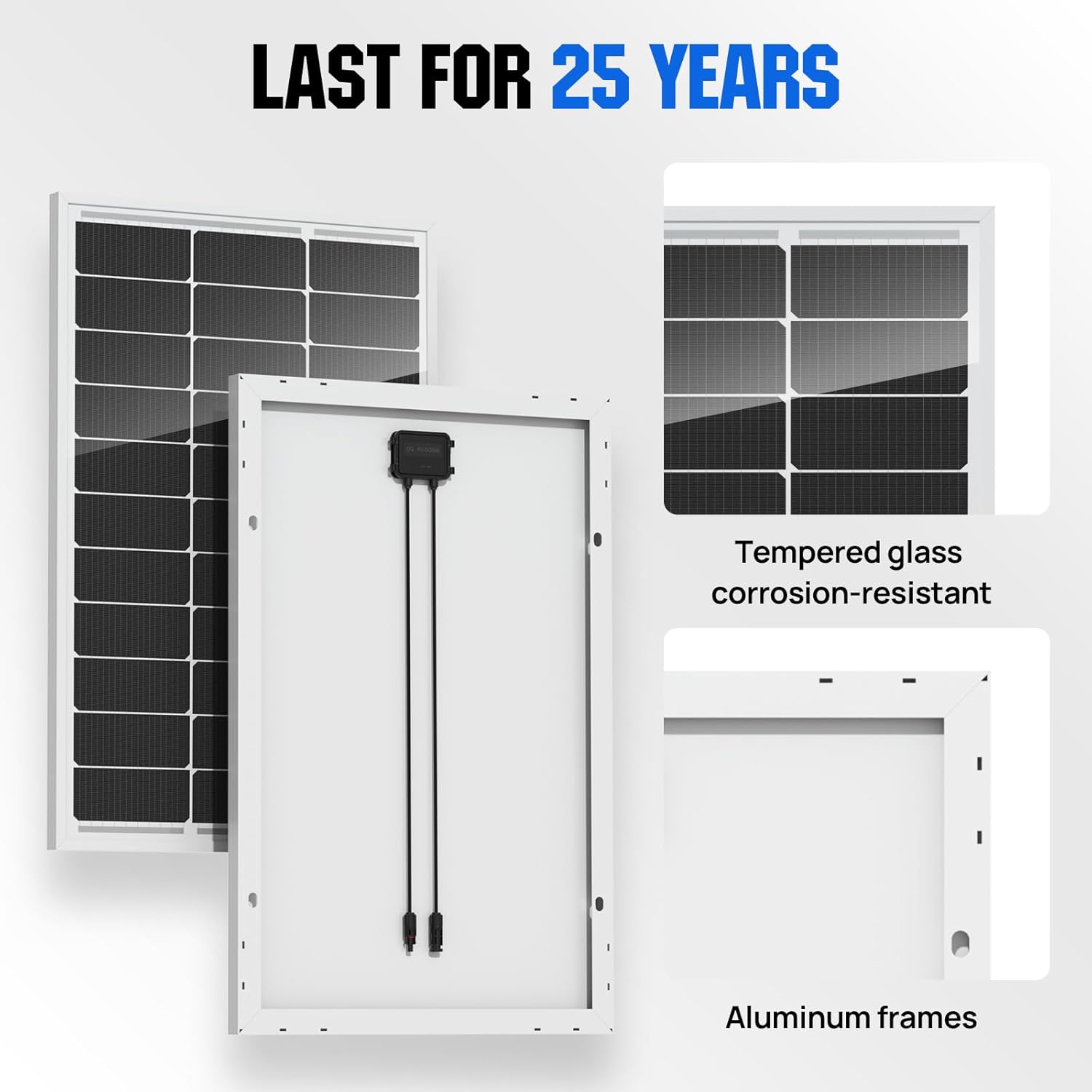 100W 12V Solar Panel Mono Battery Charger IP65 RV Boat Off Grid