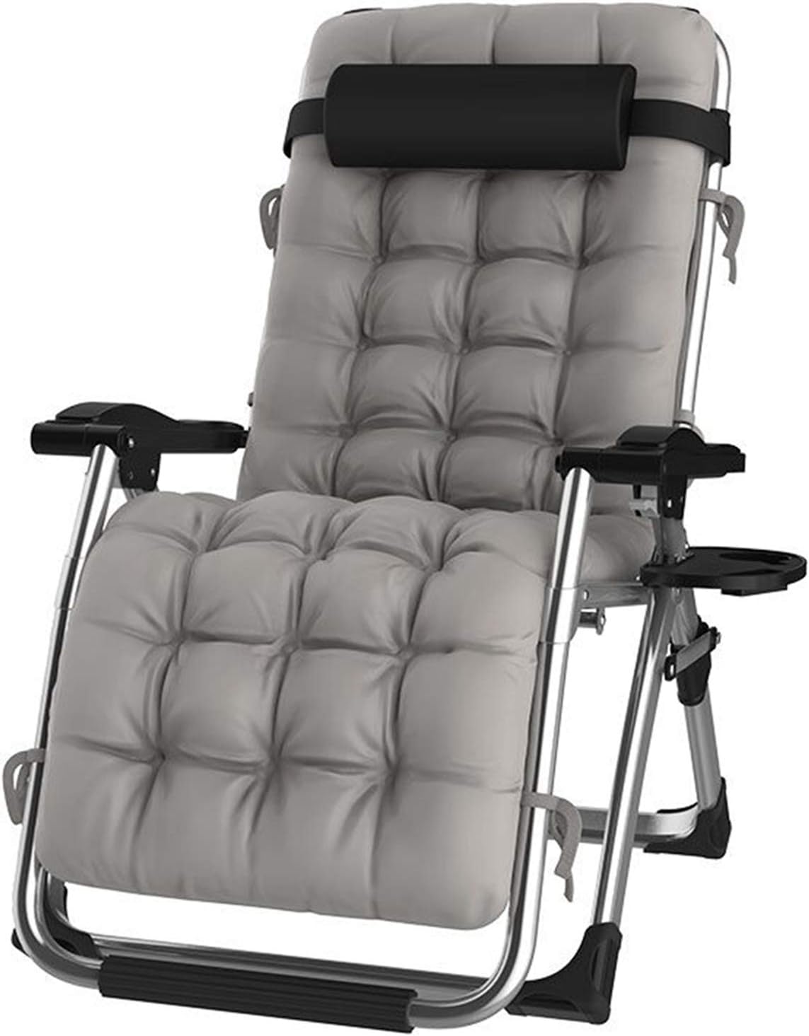 Extra Wide Zero Gravity Chair Silver Reclining Lounger 200kg